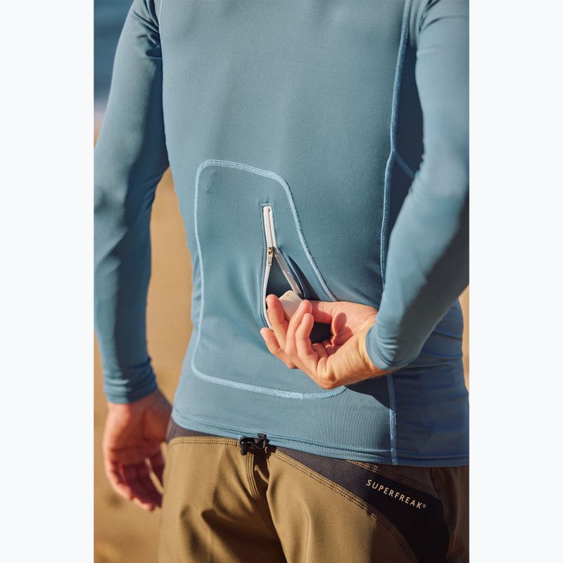 Bluză cu mânecă lungă pentru înot bărbați O'Neill Hyperfreak Skins Rash Guard Hooded blue fusion/blue fusion 9