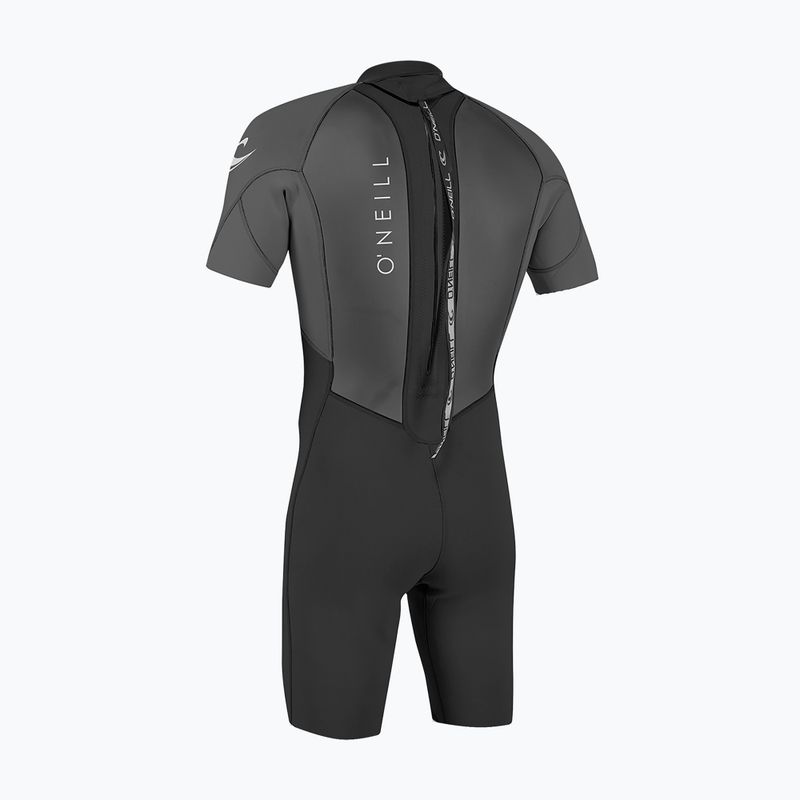 Costum de înot pentru bărbați O'Neill Reactor-2 2mm Back Zip SS Spring HJ5 black/graphite 2