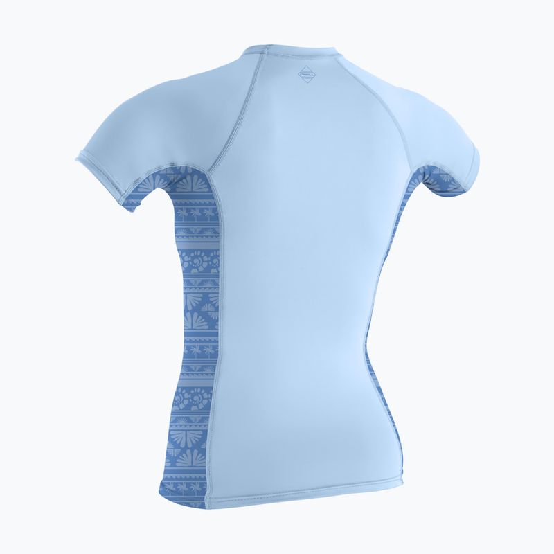 Tricou de înot pentru femei O'Neill Hyperfreak Skins Rash Guard chambray blue/surf abstract 2