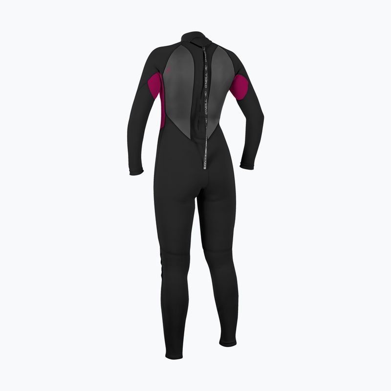 Costum de înot pentru femei O'Neill Reactor-2 3/2 Back Zip Full J18 black/punk pink 2