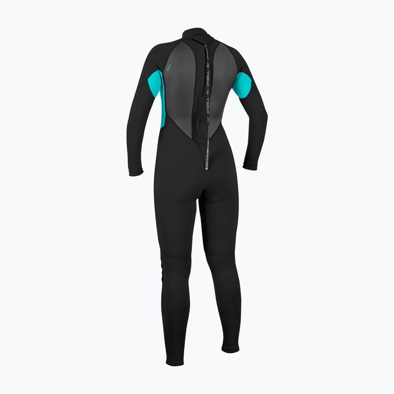 Costum de înot pentru femei O'Neill Reactor-2 3/2 mm Back Zip Full black/light aqua 2