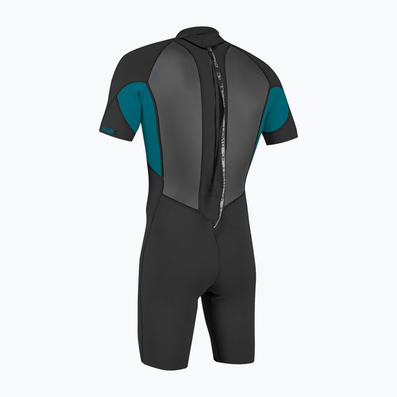 Costum de înot pentru copii O'Neill Youth Reactor-2 2mm Back Zip SS Spring black/tide pool 2
