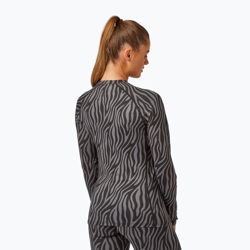 Bluză termică damă Surfanic Cozy Limited Edition Crew Neck black zebra 3