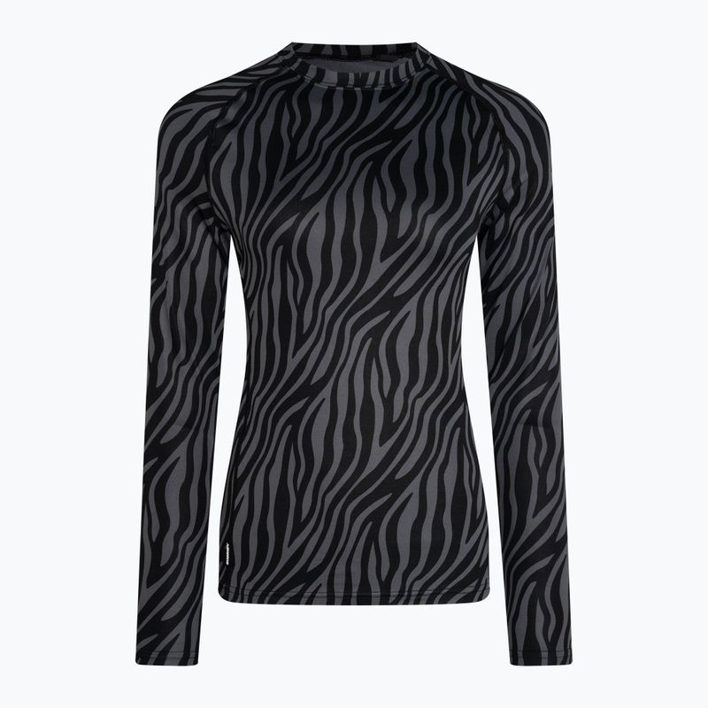 Longsleeve termoactiv pentru femei Surfanic Cozy Limited Edition Crew Neck black zebra 4