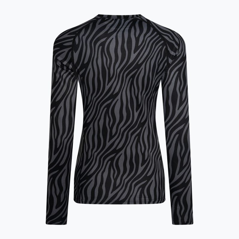 Bluză termică damă Surfanic Cozy Limited Edition Crew Neck black zebra 5