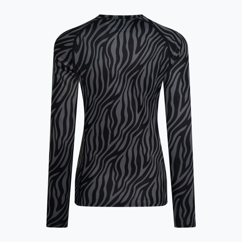 Longsleeve termoactiv pentru femei Surfanic Cozy Limited Edition Crew Neck black zebra 5