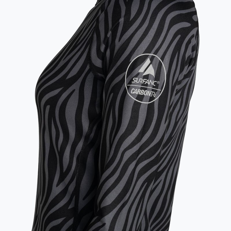 Bluză termică damă Surfanic Cozy Limited Edition Crew Neck black zebra 7