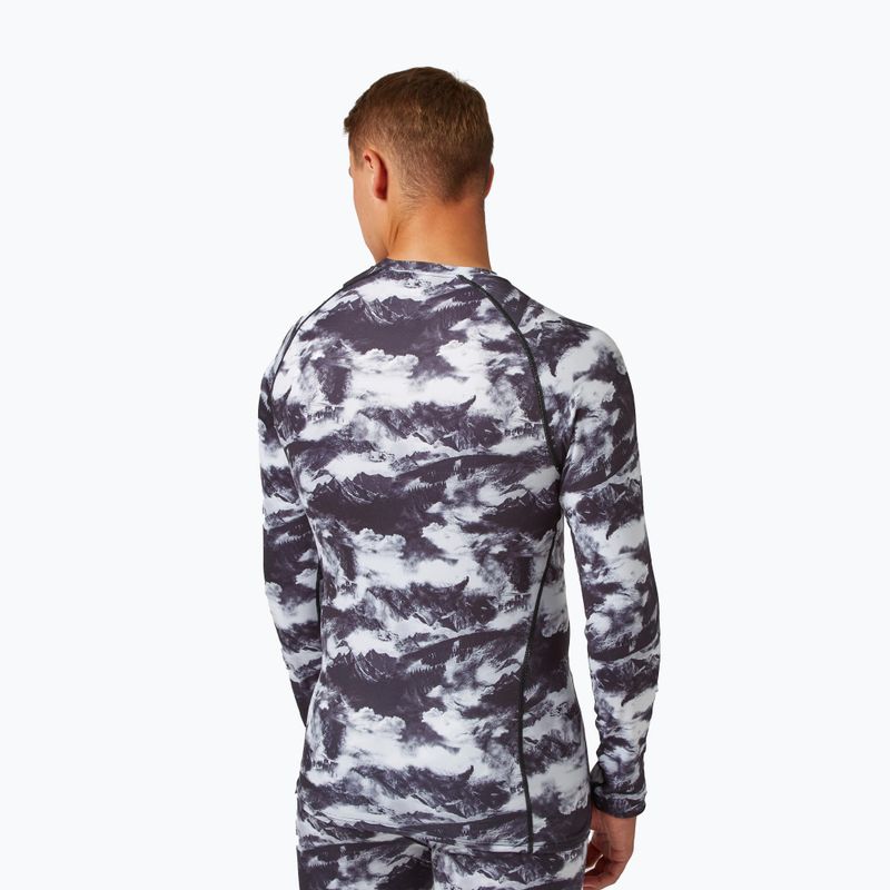 Bluză termică pentru bărbați Surfanic Bodyfit Limited Edition Crew Neck white out print 3