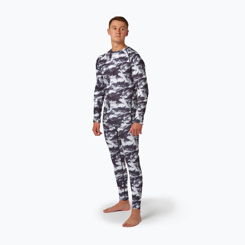 Bluză termică pentru bărbați Surfanic Bodyfit Limited Edition Crew Neck white out print 2