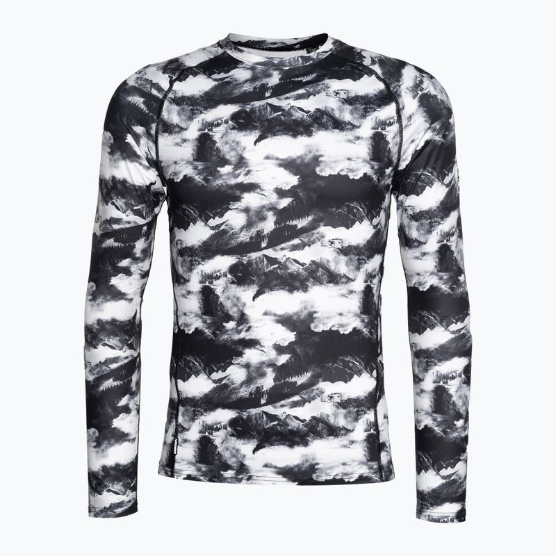 Longsleeve termoactiv pentru bărbați Surfanic Bodyfit Limited Edition Crew Neck white out print 4