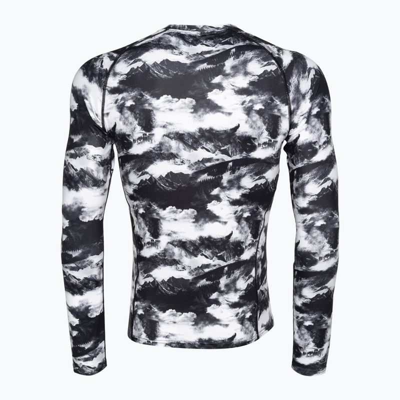 Longsleeve termoactiv pentru bărbați Surfanic Bodyfit Limited Edition Crew Neck white out print 5