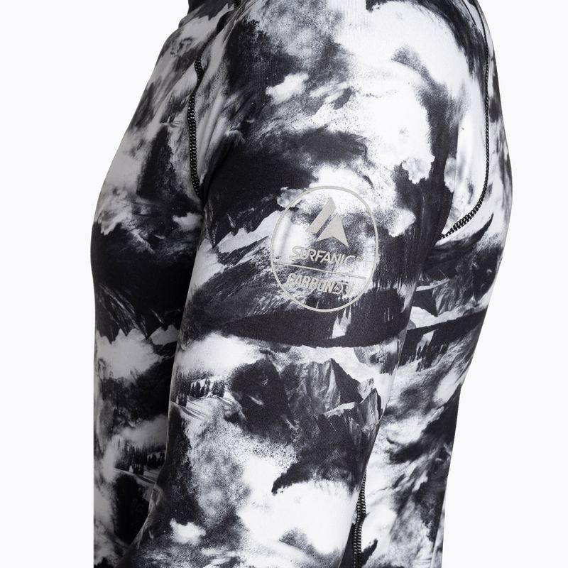 Longsleeve termoactiv pentru bărbați Surfanic Bodyfit Limited Edition Crew Neck white out print 6