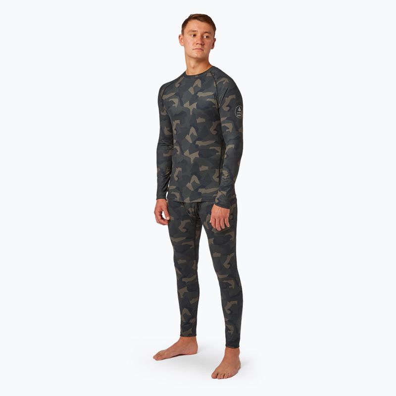 Bluză termică pentru bărbați Surfanic Bodyfit Limited Edition Crew Neck forest geo camo 2