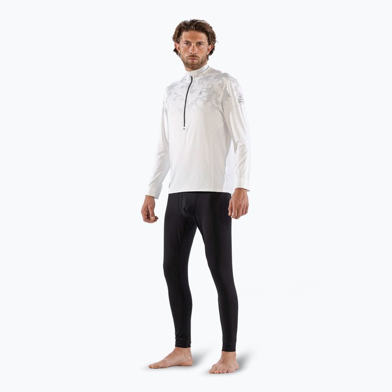 Longsleeve termoactiv pentru bărbați  Surfanic Bodyfit CarbonDri Limited Edition Zip Neck optic white 2
