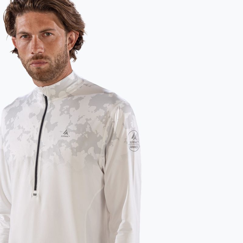 Longsleeve termoactiv pentru bărbați  Surfanic Bodyfit CarbonDri Limited Edition Zip Neck optic white 5