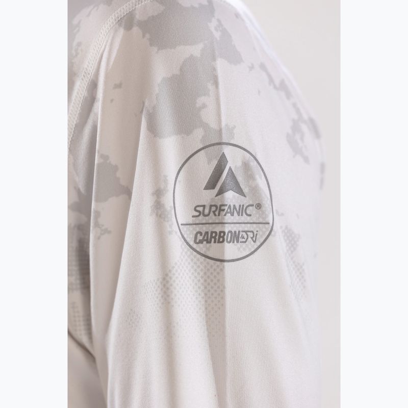 Longsleeve termoactiv pentru bărbați  Surfanic Bodyfit CarbonDri Limited Edition Zip Neck optic white 7