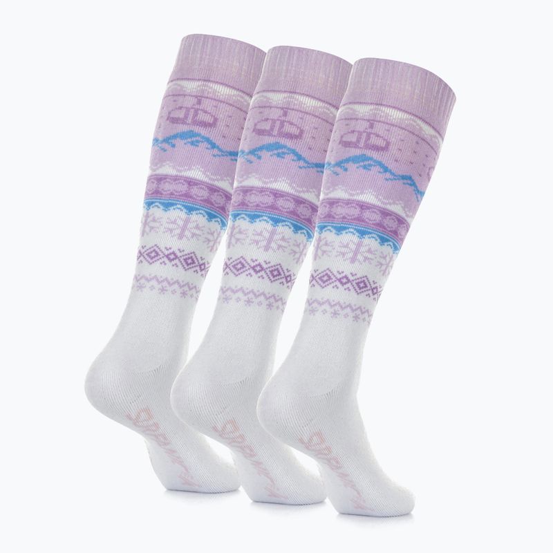 Șosete de schi Surfanic Pro Tech Fairisle 3 pak ice lilac 3