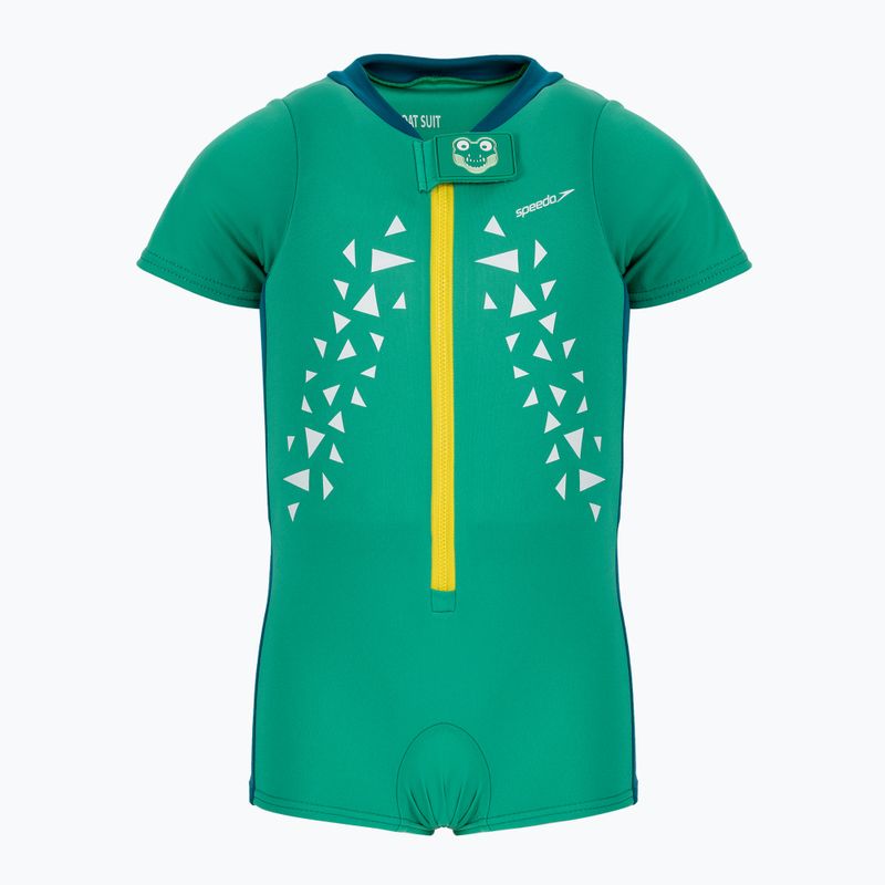 Costum de baie pentru copii Speedo Croc Printed Float + vesta verde
