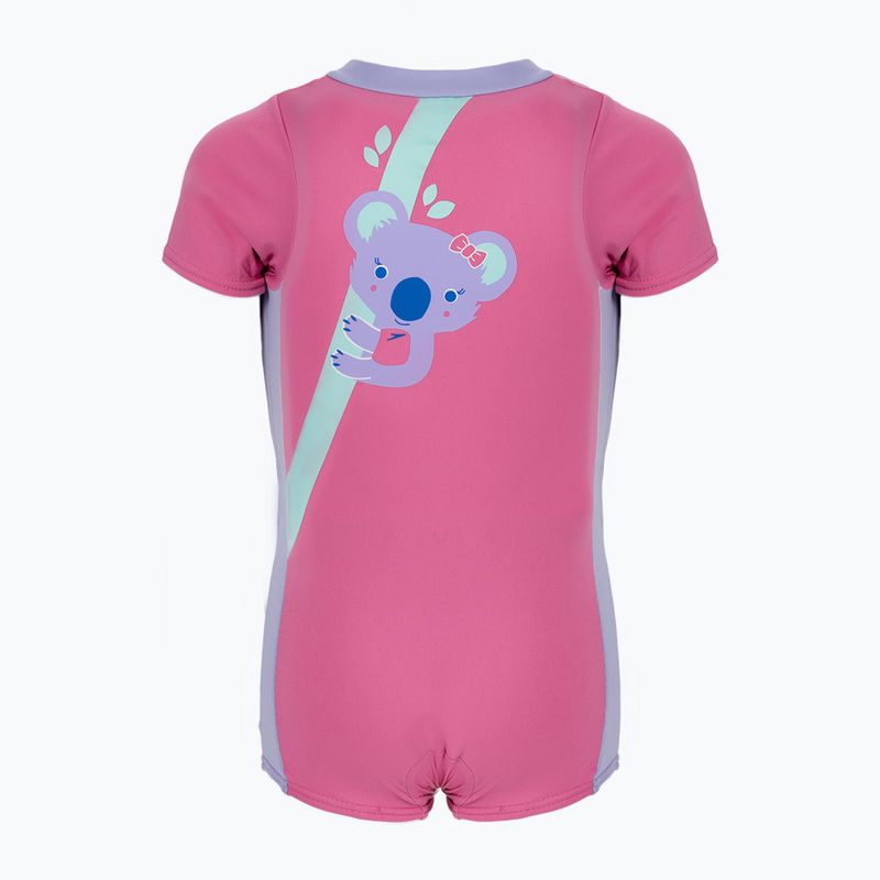 Speedo Koala Koala Printed Float costum de baie pentru copii + vestă roz 8-12258 2