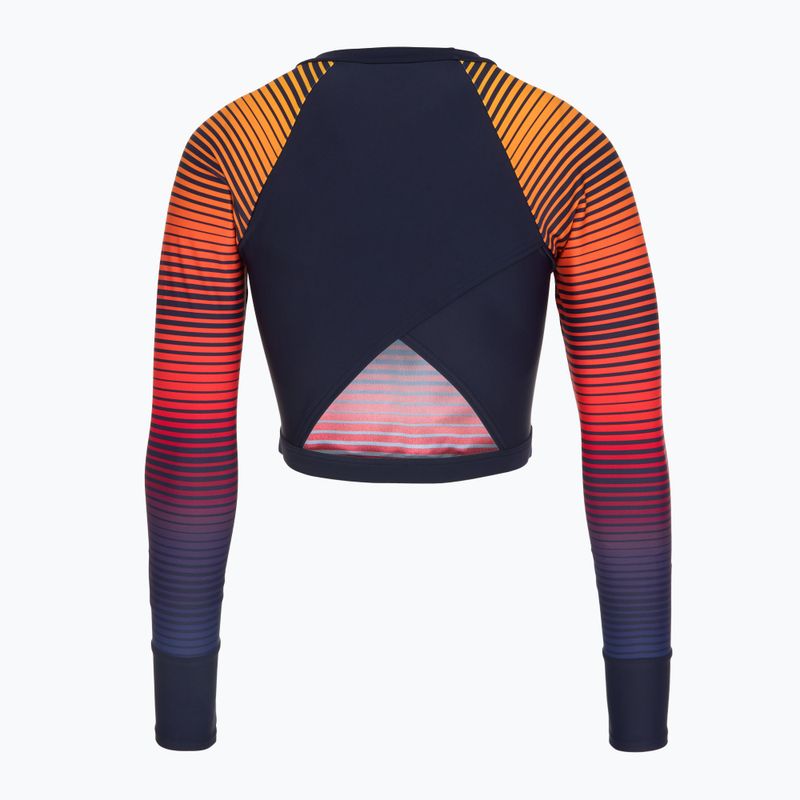 Longsleeve de înot pentru femei Speedo Placement Wrap Back Top blue/orange 2