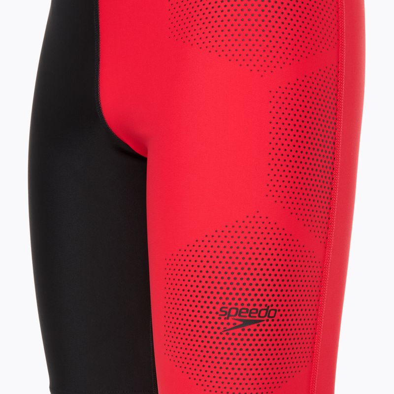 Pantaloni scurți de înot pentru copii Speedo Tech Placement Jammer black/red 3