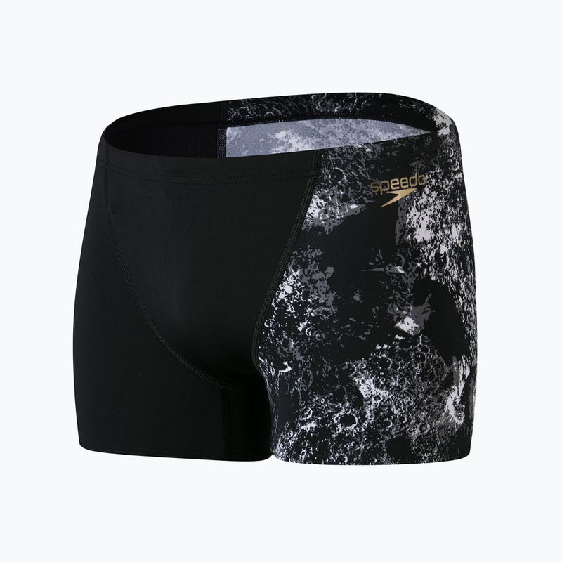 Speedo Allover V-Cut Aquqshort pentru bărbați negru/gri 68-09734F330 4