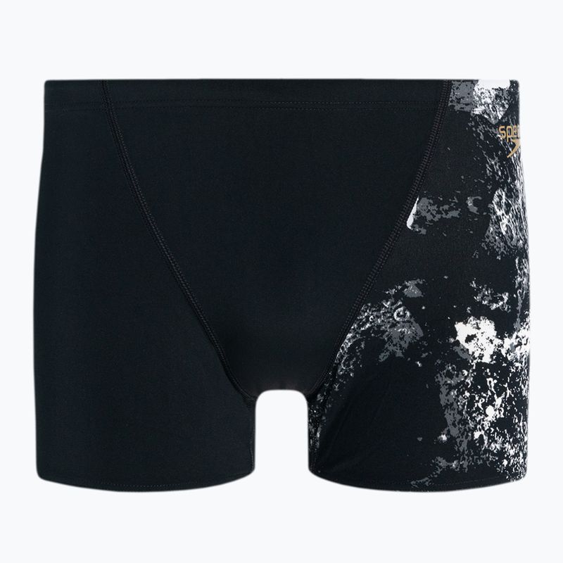 Speedo Allover V-Cut Aquqshort pentru bărbați negru/gri 68-09734F330
