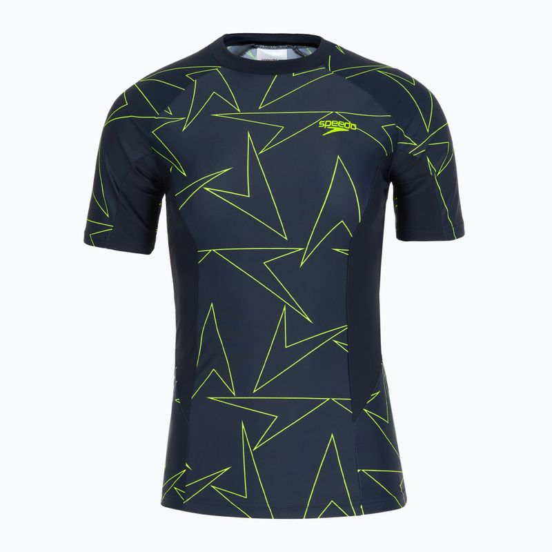 Tricou de înot pentru femei Speedo Boomstar Allover Rash Top blue