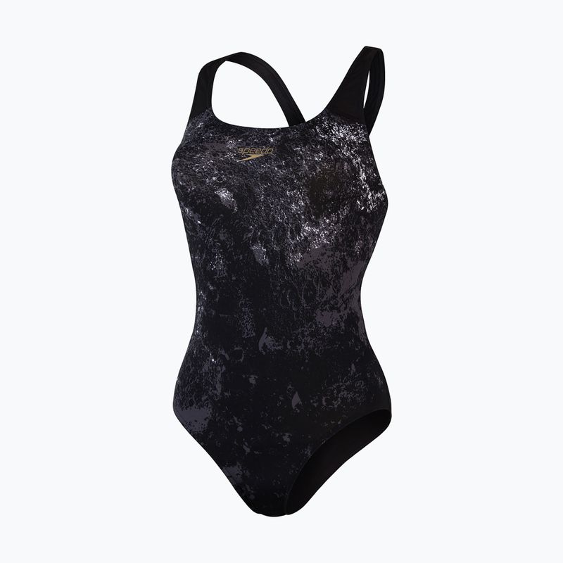 Speedo Placement Powerback costum de baie o piesă pentru femei F330 negru 68-06187F330 4