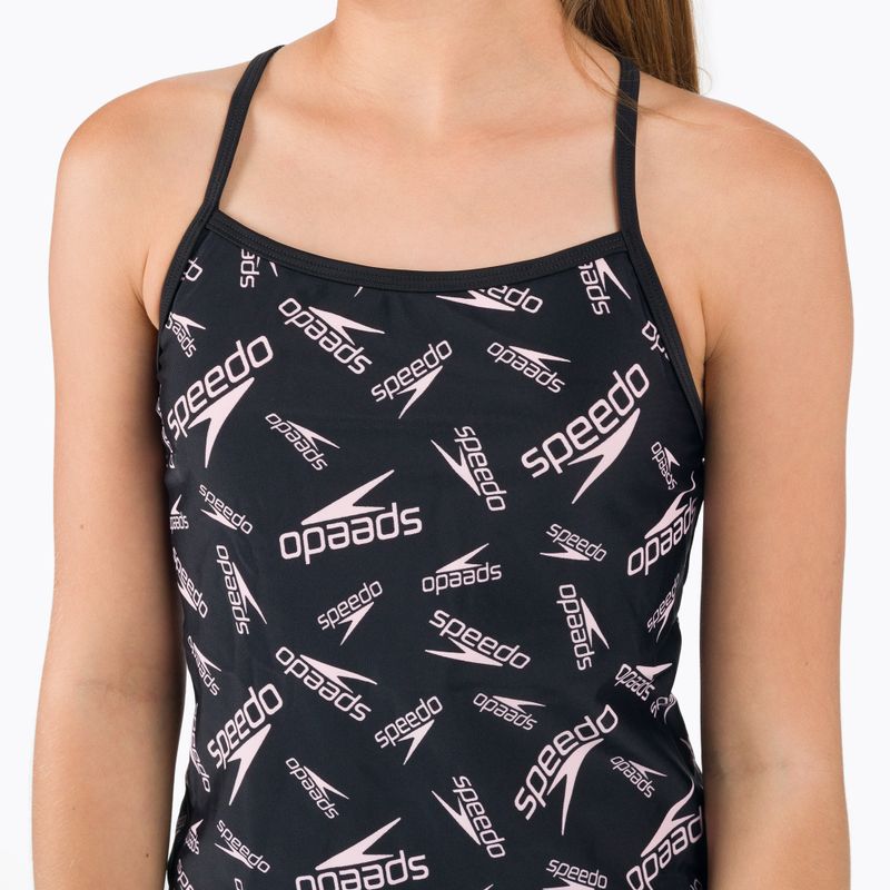 Speedo Printed Tie-Back Tankini Tankini pentru copii costum de baie din două piese negru 68-12380F390 7