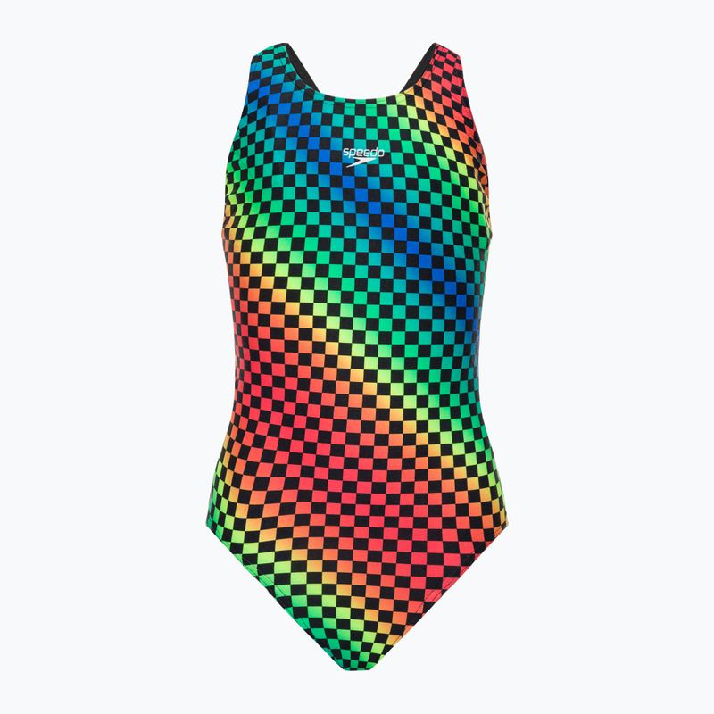 Speedo Allover Leaderback costum de baie întreg pentru copii colorat 68-12377F372