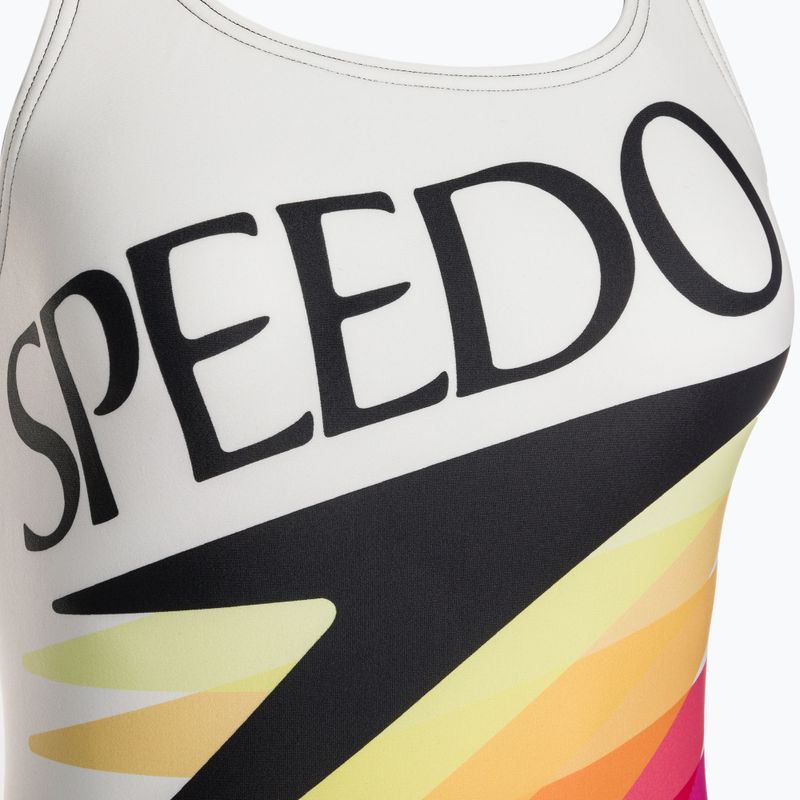 Speedo Retro Placement Medalist costum de baie o bucată pentru femei, alb 68-12199G072 8