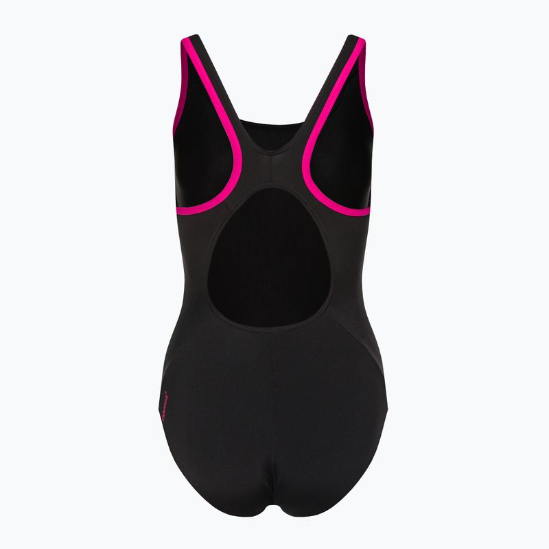 Speedo Boom Logo Splice Muscleback Costum de baie pentru femei B344 Negru 12900B344 2