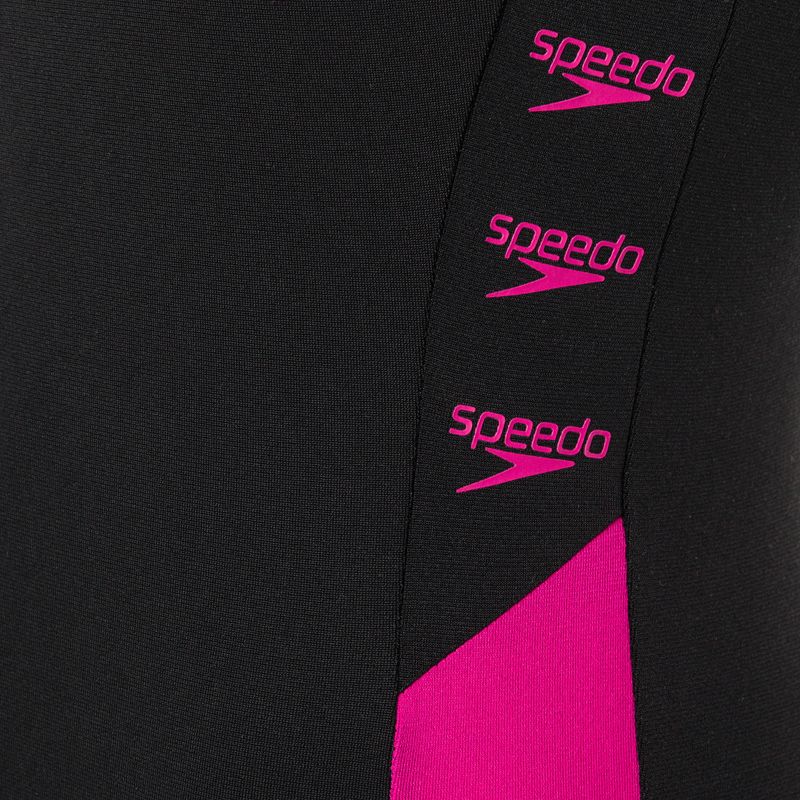 Speedo Boom Logo Splice Muscleback Costum de baie pentru femei B344 Negru 12900B344 3