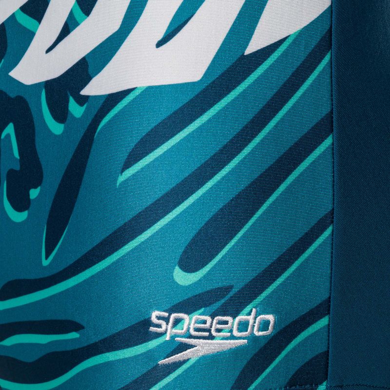 Speedo Placement U-Back pentru femei costum de baie dintr-o bucată albastru-verde 68-07336G728 3