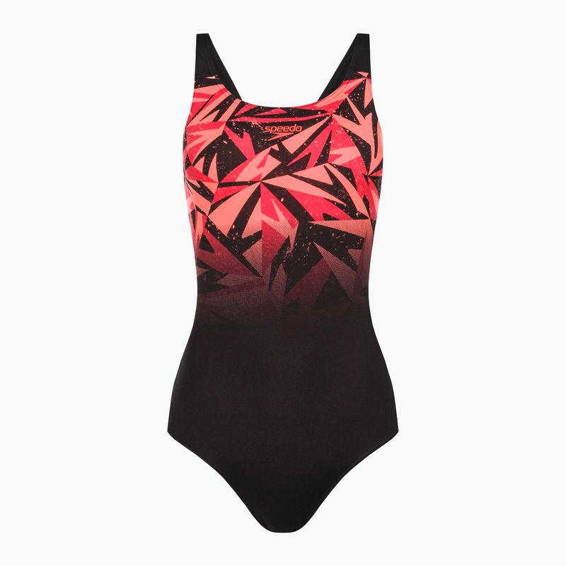 Speedo Hyperboom Placement Muscleback costum de baie întreg pentru femei negru 68-08694G715