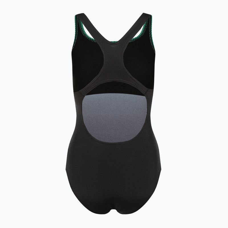 Speedo Digital Placement Medalist pentru femei costum de baie dintr-o bucată negru și albastru 68-12199G702 2