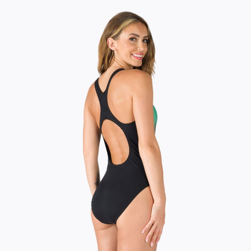 Speedo Digital Placement Medalist pentru femei costum de baie dintr-o bucată negru și albastru 68-12199G702 6