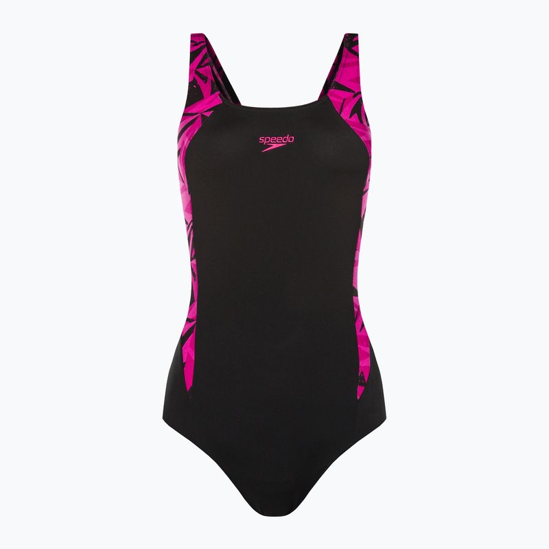 Speedo Hyperboom Splice Muscleback costum de baie o bucată pentru femei negru 68-13470G720