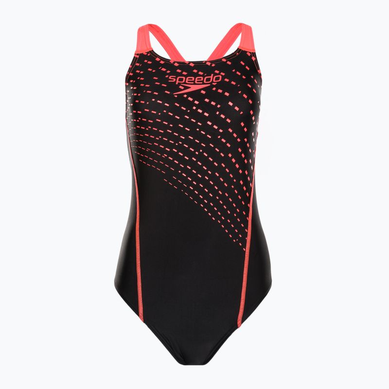 Speedo Medley Logo Medalist costum de baie dintr-o bucată pentru femei, negru 68-13474B441