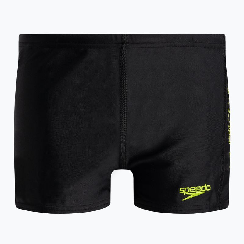 Speedo Plastisol Plastisol Placement slip de înot pentru copii negru 68-09530G690