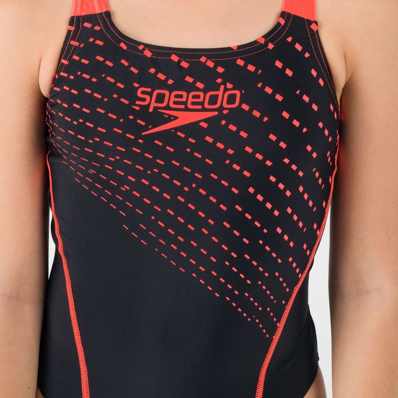 Speedo Medley Logo Medalist pentru copii costum de baie dintr-o bucată negru 68-13458G683 7