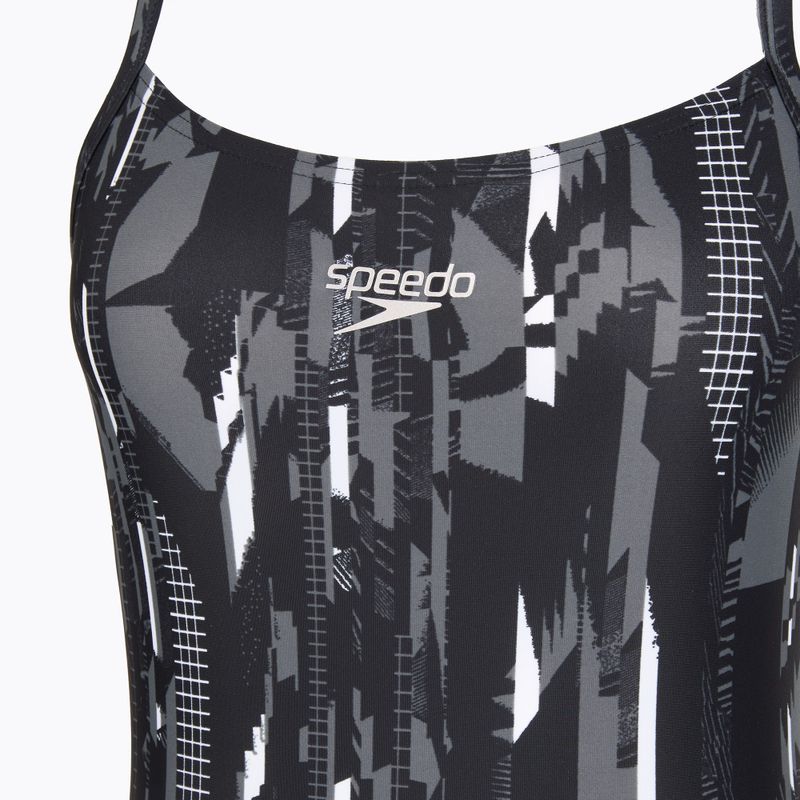 Costum de baie pentru femei dintr-un element Speedo Allover Rippleback black 3