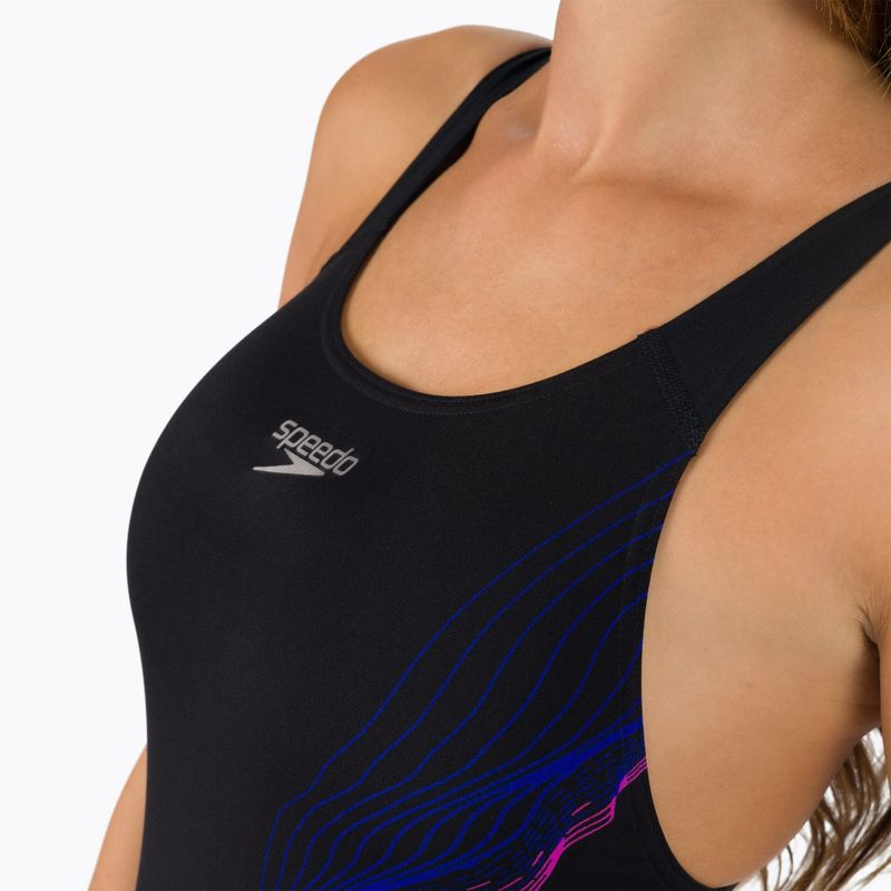 Speedo Placement Recordbreaker costum de baie dintr-o bucată pentru femei negru 68-09015G634 12