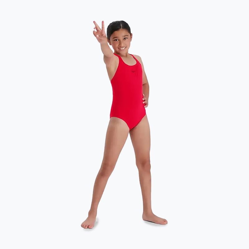 Speedo Eco Endurance+ Medalist costum de baie roșu pentru copii, dintr-o singură piesă 8