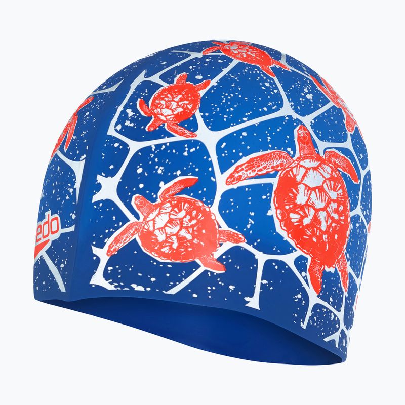 Șapcă de înot pentru copii Speedo Slogan Print albastru 68-08386 2