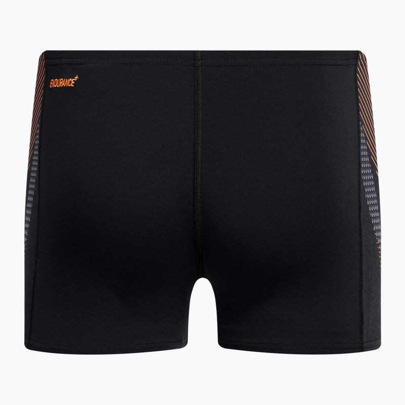 Boxeri de înot Speedo Tech Panel Black/Papaya Punch/Usa Charcoal pentru bărbați 68-04510H054 2