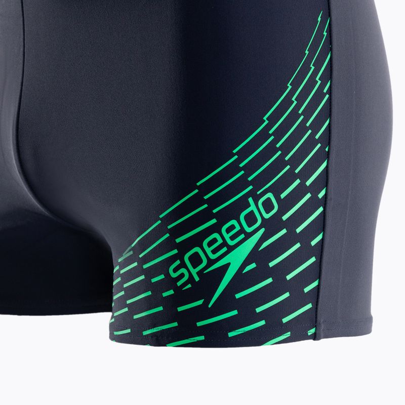 Boxeri de înot Speedo Medley Logo Aquashort pentru bărbați albastru marin 68-11354 3