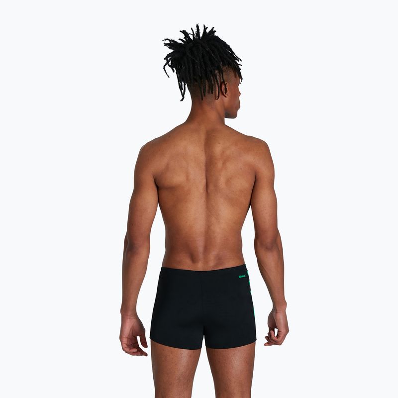 Speedo Boom Logo Splice pantaloni scurți de înot pentru bărbați negru și verde 3