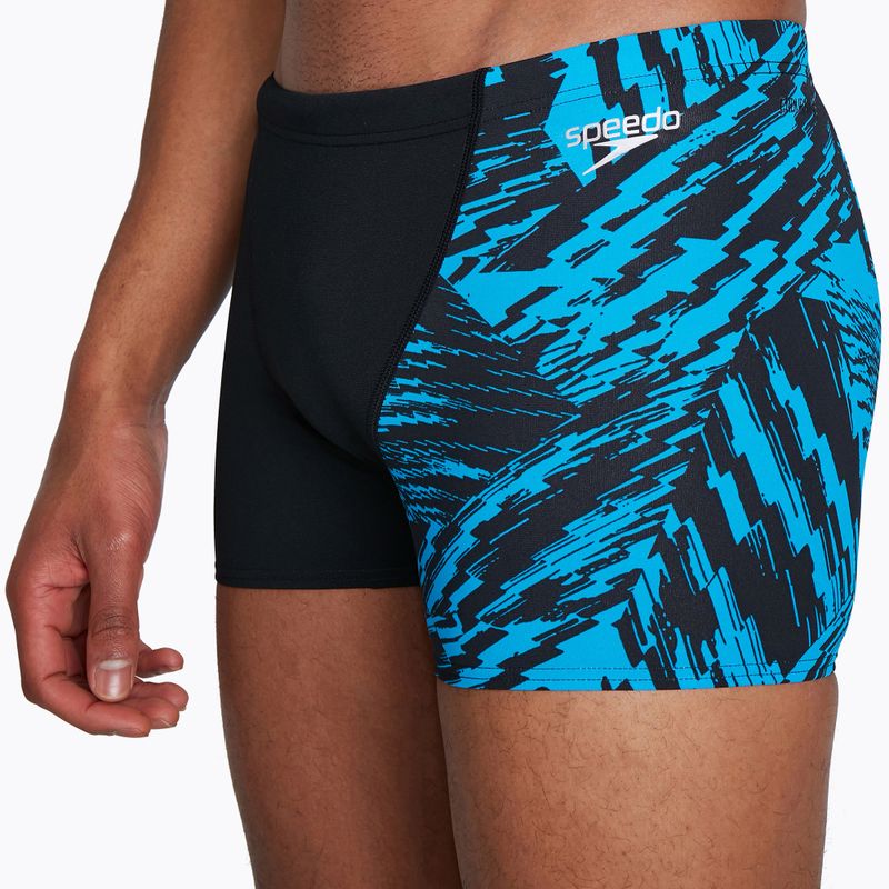 Speedo Allover V-Cut Aquushort pentru bărbați boxeri de înot D812 negru 68-09734D812 4